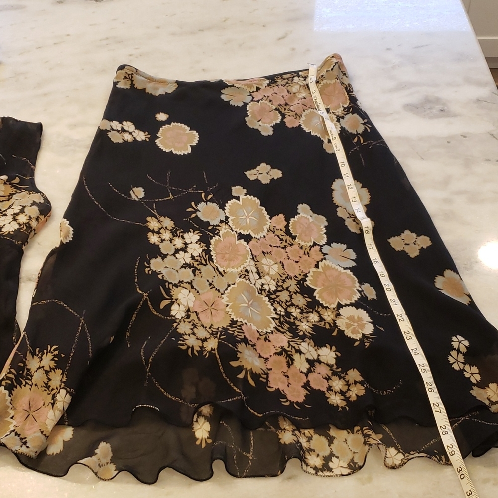 Studio M Set- Silk Camisole/Skirt